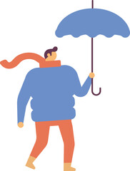 autumn people silhouette