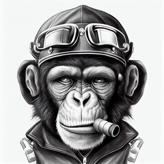 The smoking monkey pilot