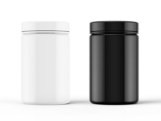 3D Illustration. Supplement bottle isolated on white background