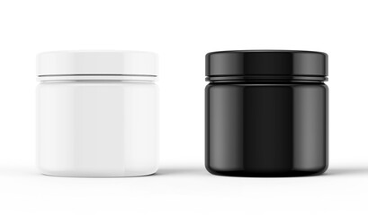 3D Illustration. Supplement bottle isolated on white background