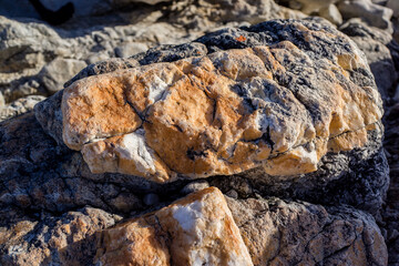abstract rock in the sun
