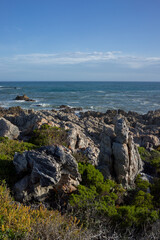 Fototapeta na wymiar portrait photo of rocky coast of the sea