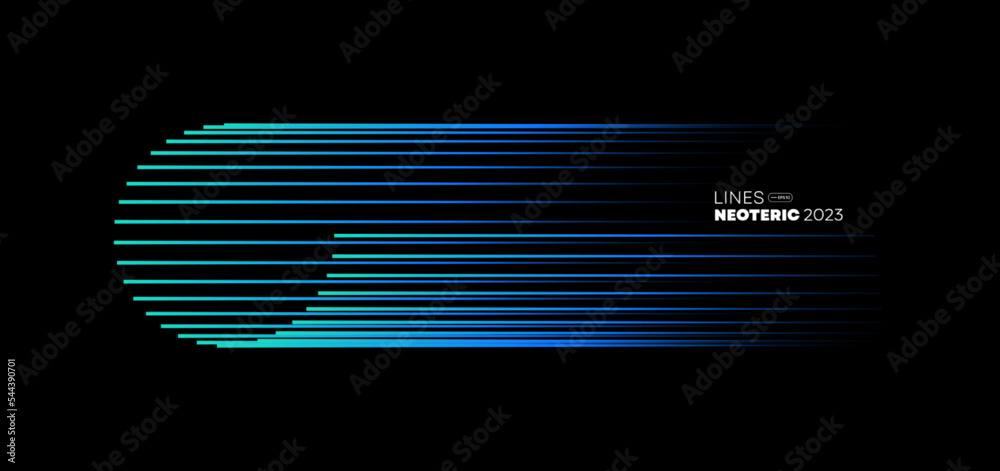 Wall mural the creative blue halftone glow design concept. minimal geometric elements with linear patterns for 