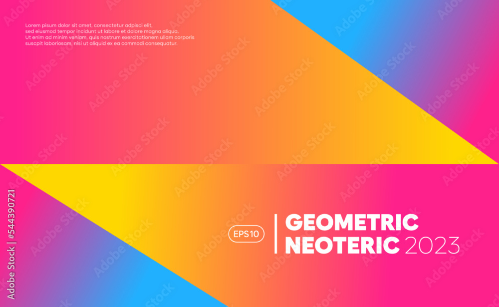 Wall mural abstract background with rainbow. minimal gradient geometric texture background. creative template, 