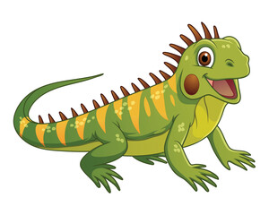 Little Iguana Cartoon Animal Illustration