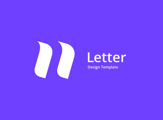 Letter N logo icon design template elements