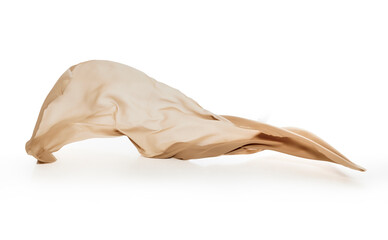 brown ribbon on white background