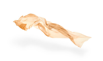 Beige ribbon on white