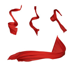 red ribbon on white background