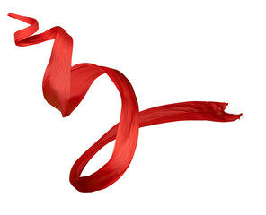 red ribbon on white background
