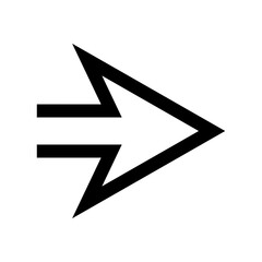 next icon in trendy flat design, arrow icon