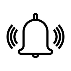 bell icon in trendy flat design