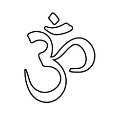 Vector hand drawn doodle sketch om sound isolated on white background