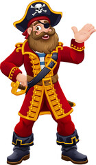 Pirate Fun Captain Cartoon Character Mascot