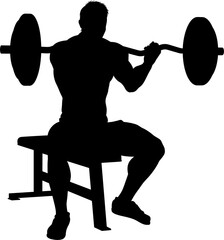 Weight Lifting Man Weightlifting Silhouette