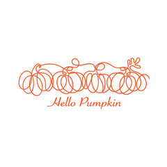 Pumpkin Lettering Quotes Autumn Fall Thanksgiving Motivational Inspirational Printable Poster Sticker Tote Bag Mug T-Shirt Farmhouse Design Hello Pumpkin

