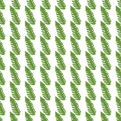 Graphic tropical pattern, palm leaves seamless floral background.