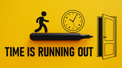 Time is Running Out is shown using the text