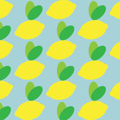 Lemon vector pattern design, vector lemons patttern