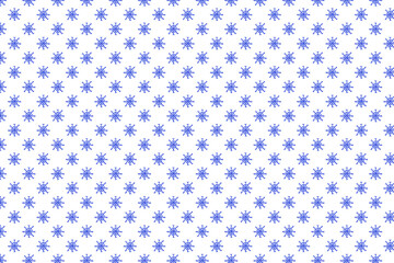 wrapping paper sample, geometric pattern blue snowflake
