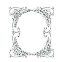 Frame, in the style of an ornament, Vector illustration eps 10, Art.	