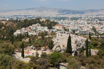 Fototapeta na wymiar Areopage hill, Athens, Greece