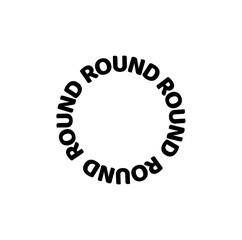 Round written in round form. Round expressive typography. © AmolXNova