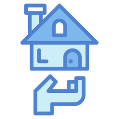real estate two tone icon style