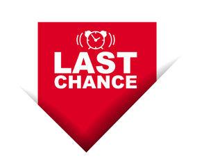 red vector illustration banner last chance
