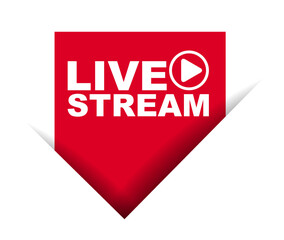 red vector illustration banner live stream