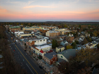 Drone Sunrise in Princeton New Jersey