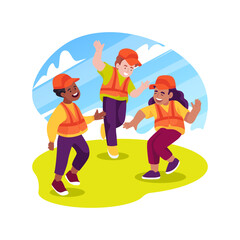 Wearing matching colors isolated cartoon vector illustration.