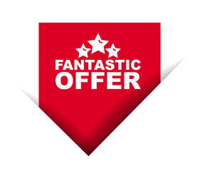 red vector illustration banner fantastic offer