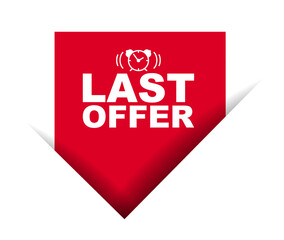 red vector illustration banner last offer