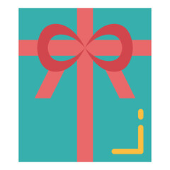 gift flat icon style
