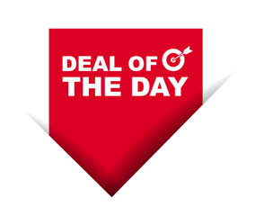 red vector illustration banner deal of the day