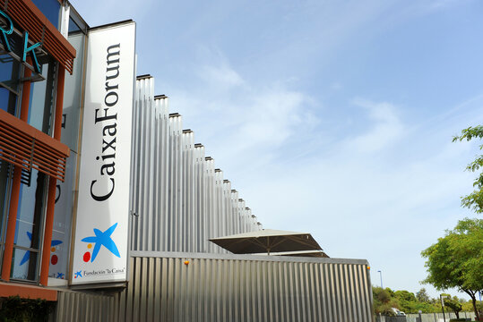 CaixaForum cultural center located in La Cartuja of Seville, Andalusia, Spain.