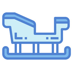 Fototapeta premium sleigh two tone icon style