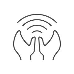 Massage procedure line outline icon