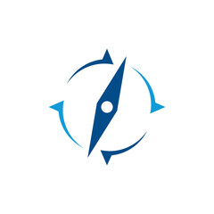 Navigation logo. Compass Logo Template isolated on white background