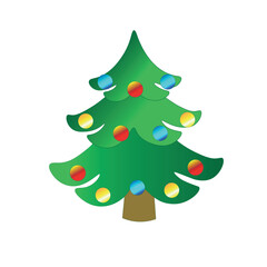 christmas tree isolated on white