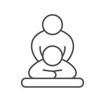 recommend clip art: Massage procedure line outline icon