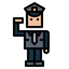 police filled outline icon style