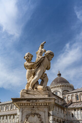 Fototapeta na wymiar Piazza del Duomo square of Pisa in Italy.