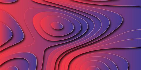 Abstract modern colorful paper cut background. Blue cutout fluid shapes color gradient multi layers vector background. Papercut shape banner background.