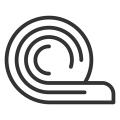 Snowball - icon, illustration on white background, outline style