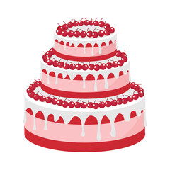 Cake isolated on a white background.