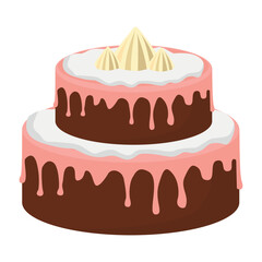 Cake isolated on a white background.