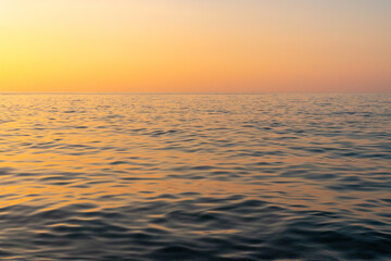 Purple sunset over the Black Sea, Batumi beach