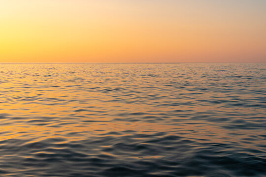 Purple Sunset Over The Black Sea, Batumi Beach